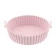 Tapete de Silicone Rosa para Air Fryer – Reutilizável, Antiaderente e Prático