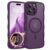 TAURI Capa para iPhone 16 Pro para mulheres e meninas, com controle de câmera, [compatível com Masafe], capa de celular Wave para iPhone 16 ProMax 6,9 polegadas, roxa