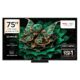 TCL Smart TV de 75 polegadas 4K QLED, Google TV, HDR 3000 nits CrystlGlow HVA Panel, 144Hz, tecnologia de pontos quânticos, processador AiPQ Pro, áudio aprimorado IMAX, design ultrafino, 75C7K (modelo