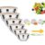 Thsinde Tigelas de mistura com tampas herméticas, conjunto de tigelas de aço inoxidável de 6 tamanhos com fundo antiderrapante colorido ótimo para misturar e servir (tamanho 7-1QT)
