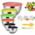 Thsinde Tigelas de mistura com tampas herméticas, conjunto de tigelas de aço inoxidável de 6 tamanhos com fundo antiderrapante colorido ótimo para misturar e servir (tamanho 7-1QT)