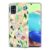 Unov Capa compatível com Galaxy A71 5G transparente com flor de vidro manchado floral feminino design TPU macio absorção de choque fina padrão em relevo capa protetora traseira