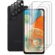 UZWZW (3+3) Para Samsung Galaxy A23 5G / 4G (pacote com 3) Protetor de tela de vidro temperado com protetor de lente de câmera, antiarranhões, HD Clear