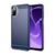 Vavies Capa para Galaxy A07/Galaxy M07 Capa de fibra de carbono Slim Soft TPU Capa protetora à prova de choque à prova de choque para Samsung Galaxy A07 azul marinho