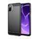 Vavies Capa para Galaxy A07/Galaxy M07 de fibra de carbono, capa fina e macia de TPU com absorção de choque, à prova de choque, capa para celular para Samsung Galaxy A07 preta