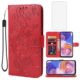 Vavies Capa para Galaxy A23, capa carteira para Samsung A23 SM-A235M com protetor de tela de vidro temperado, capa de couro floral com suporte para cartão de crédito para Samsung Galaxy A23 4G