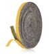Vedação de fita de lareira, vedação autoadesiva de corda de fibra de vidro de 33/40.6 cm x 1/20.3 cm x 200.7 cm Fita de vedação plana para fogões de lareira, resistente ao calor 550 graus Celsius