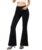 VIPONES Calça jeans feminina flare boca de sino cintura alta perna larga bootcut calça jeans elástica, 105-preto, 54