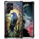 WANKBLC Capa compatível com Samsung Galaxy S23 Ultra, proteção à prova de choque para homens e mulheres antiderrapante para Samsung Galaxy S23 Ultra Crazy Pattern vitral arte azul corvo