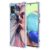 WEIOUHR Capa para celular Galaxy A71 5G Samsung A71 5G transparente TPU macio, design de padrão abstrato, leve resistente a choques e arranhões, para Samsung Galaxy A71 5G (azul escuro rosa)
