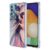 WEIOUHR Capa para Galaxy A13 5G Samsung A13 5G Transparente TPU Macio Design Padrão Abstrato, Resistente a Choques Capa Protetora Leve, para Samsung Galaxy A13 5G (Azul Escuro Rosa)