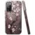 WZCJDHMJ Capa para Samsung Galaxy S20 FE 5G/4G, capa à prova de choque de camada dupla – silicone + PC resistente a impactos, capa protetora anti-arranhões para celular 6,5 polegadas – flor de ameixa
