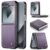 XKchatpt Capa de telefone para Samsung Galaxy Z Flip 6, capa de couro PU, antiarranhões, fina, à prova de choque, capa protetora para celular para Samsung Galaxy Z Flip 6 (Roxo)