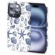 XUNQIAN Capa compatível com iPhone 17 Pro, compatível com MagSafe Coastal Beach Summer Blue Ocean Seashell Capa protetora para celular (para iPhone 17 Pro)