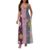Xvceng Vestido maxi feminino com decote em V e ombros de fora, sem mangas, alças finas, vestidos de festa, Multicolorido (6), GG