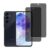 YIFNTANG [Pacote com 2 protetores de tela de privacidade de vidro temperado para Samsung Galaxy A55 5G/A35 5G, antiimpressões digitais, dureza 9H, antiespião, antiespião, compatível com Samsung Galaxy