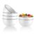 YOLIFE Tigelas de cereais de 737 g, conjunto de 6 tigelas de sopa de cerâmica, tigela de salada branca de 15 cm para café da manhã, aveia, arroz, macarrão, lava-louças e forno de micro-ondas