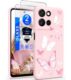 Yucenx Capa floral para Motorola Moto G 5G 2026/Moto G Play 2026 com 2 protetores de tela, capa protetora à prova de choque de silicone líquido macio para meninas e mulheres para Moto G 5G 2026/G Play