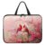 ZIATUBLES Capa para laptop com alça para computador compatível com tablet de 10 a 17 polegadas rosa cereja floral cardeal pássaro impressão 360° pasta de transporte protetora para mulheres e homens