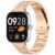 ZLYLVRC Pulseira de relógio de aço inoxidável compatível com Redmi Watch 4/para Mi Band 8 Pro Smartwatch ajustável para mulheres e homens (ouro rosa)