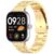 ZLYLVRC Pulseira de relógio de aço inoxidável compatível com Redmi Watch 4/para Mi Band 8 Pro Smartwatch pulseiras ajustáveis para mulheres e homens (dourada)